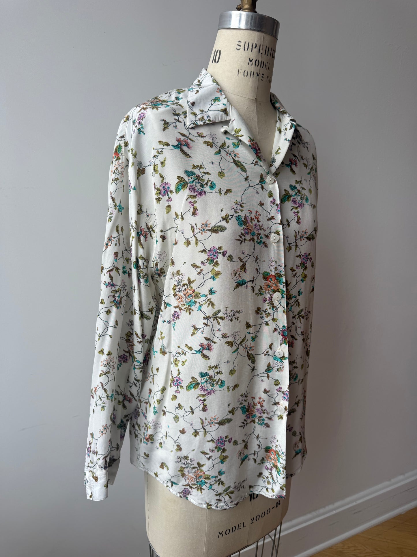 French Vintage Floral Blouse