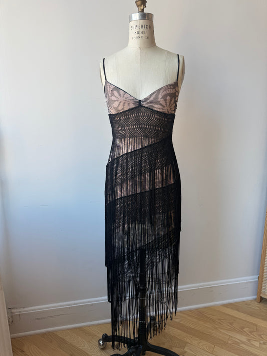00s Missoni Fringe Asymmetrical Dress