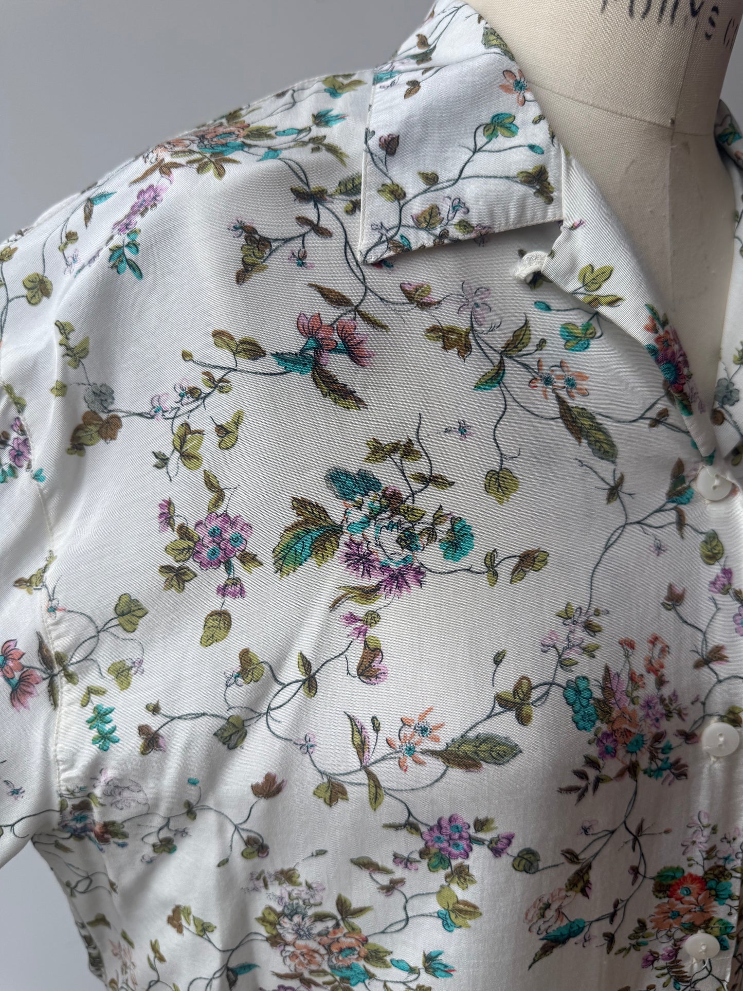 French Vintage Floral Blouse