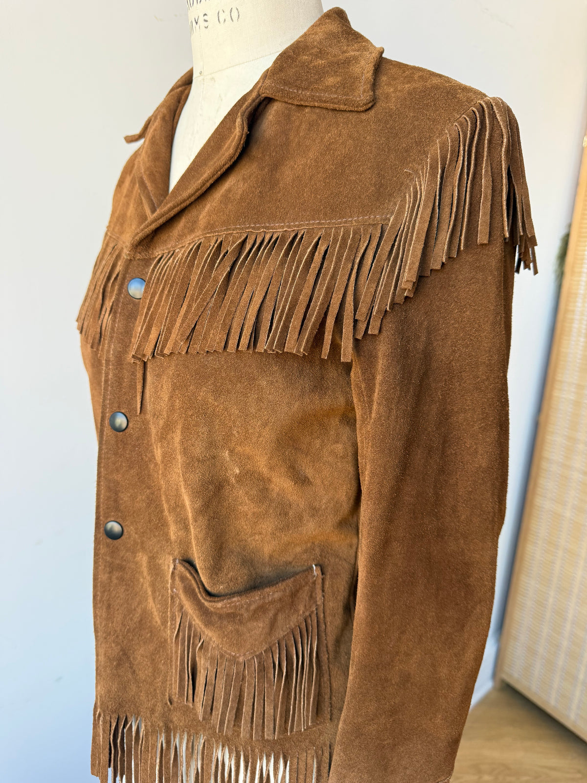 1960s Joo Kay Suede Fringe Jacket