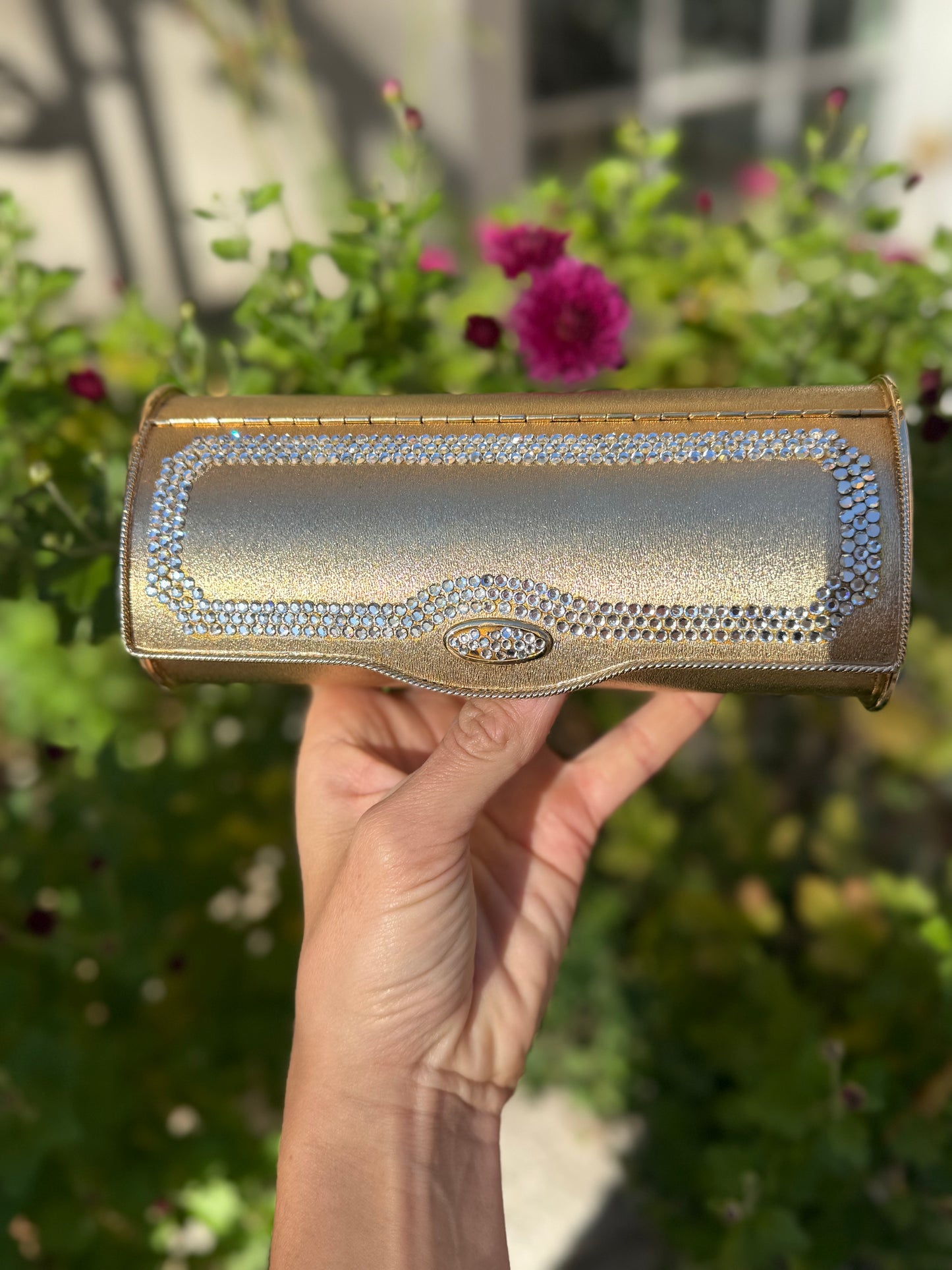 Vintage Gold Rounded Metal Clutch