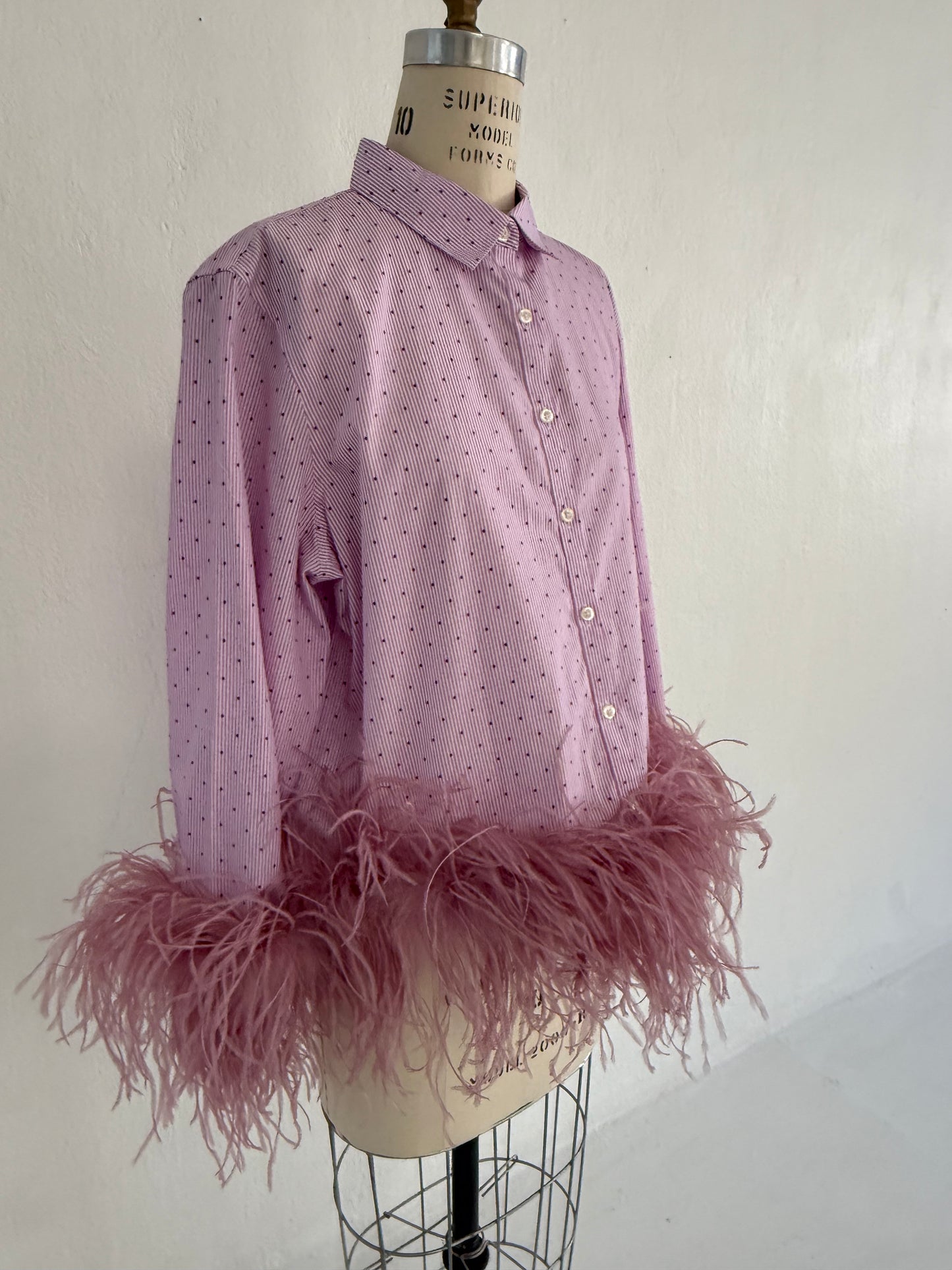 The Colette - pink polka dot & blush