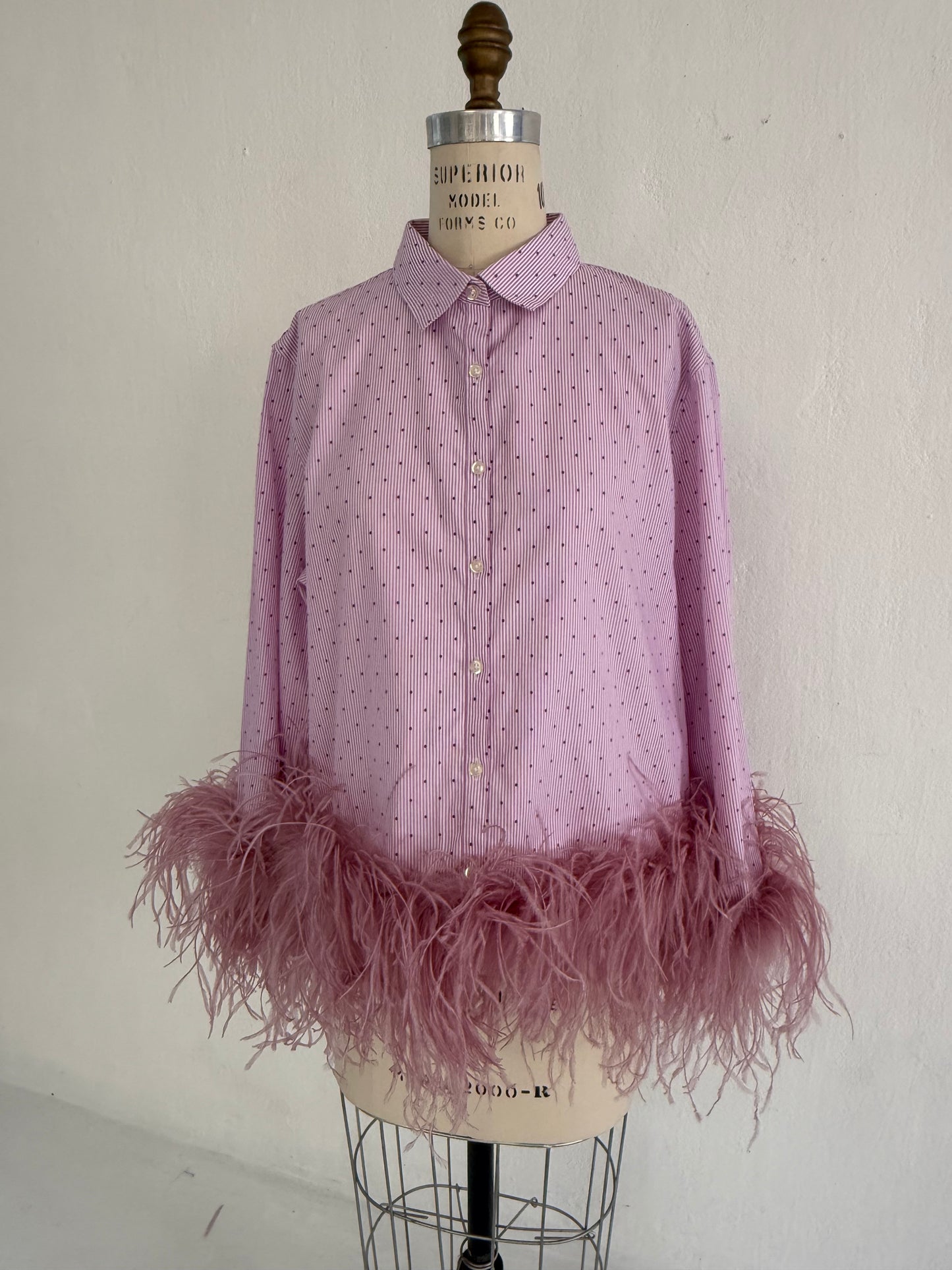 The Colette - pink polka dot & blush