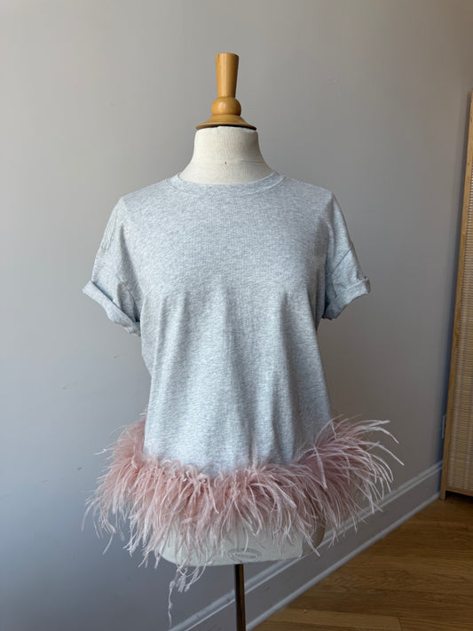 The Lita Tshirt - Grey & Pink