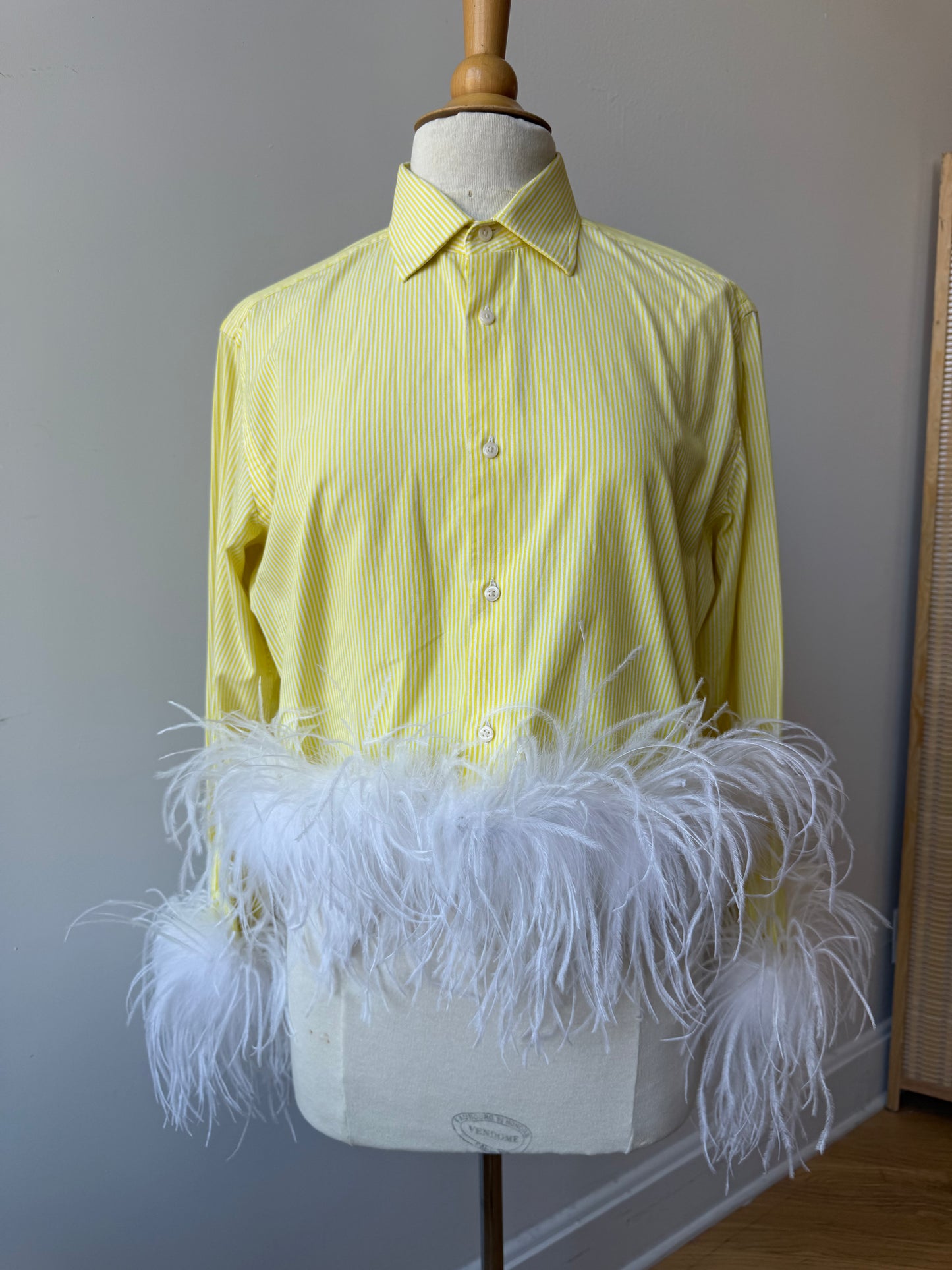 The Colette - Yellow Pinstripe & White