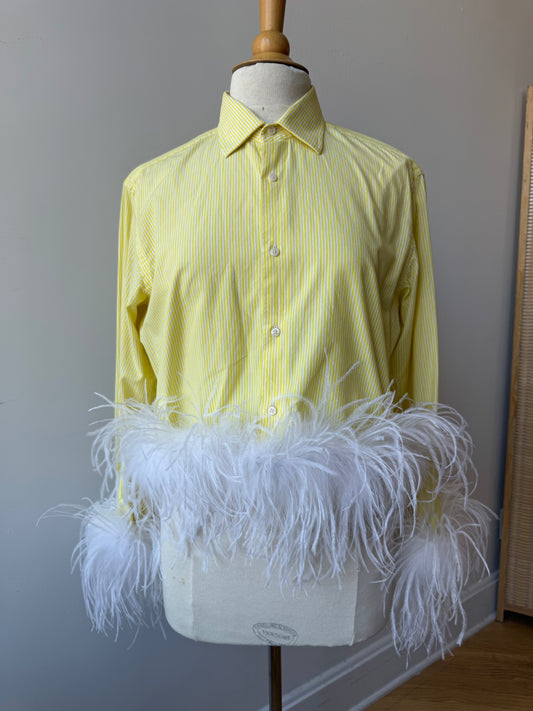 The Colette - Yellow Pinstripe & White