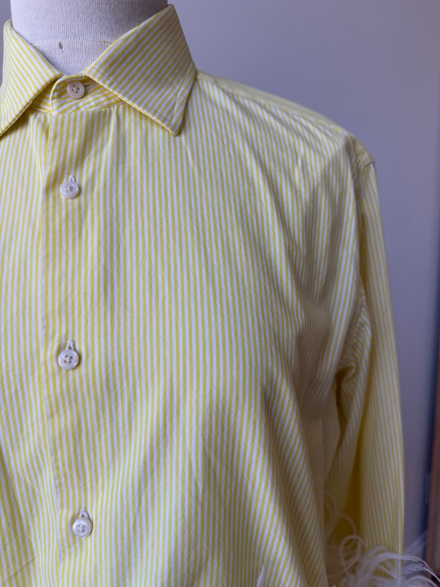 The Colette - Yellow Pinstripe & White