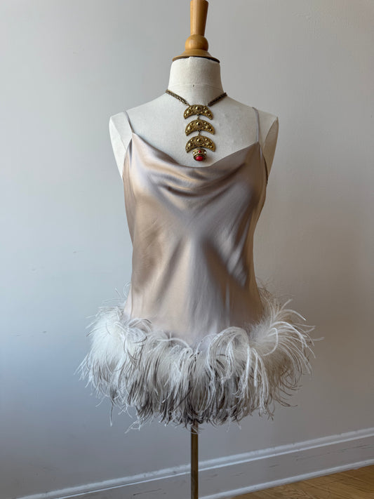 The Belle - Taupe & White