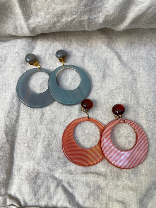 1970s French Resin Earrings