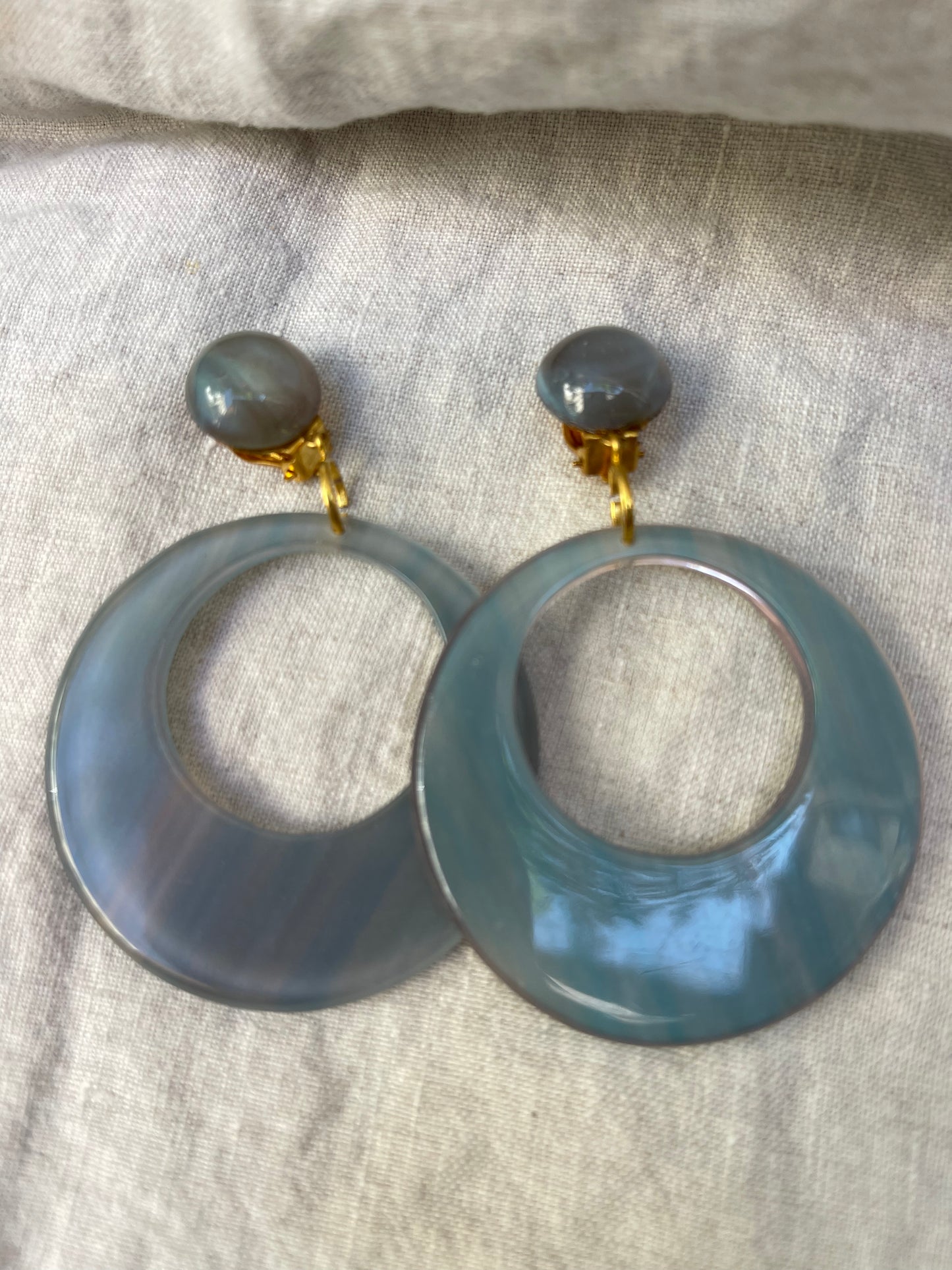 1970s French Resin Earrings