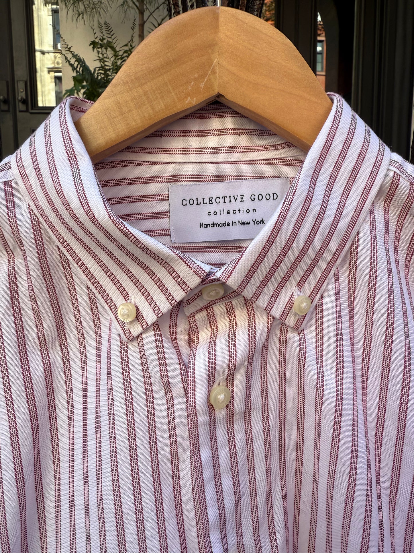 The Colette Feather Top - Red Ticking Stripe & Dusty Rose