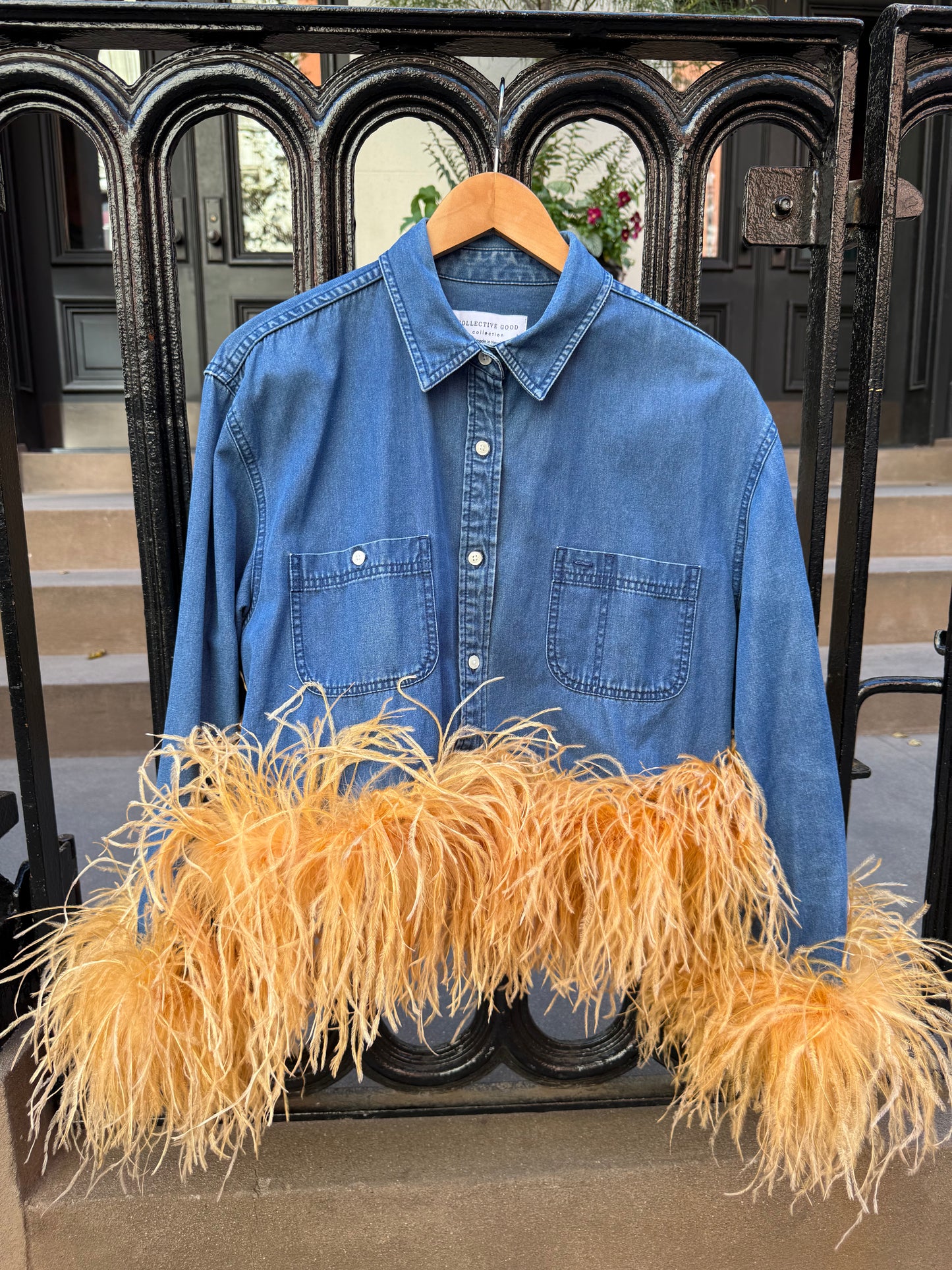The Colette Denim Shirt with Golden Tumeric