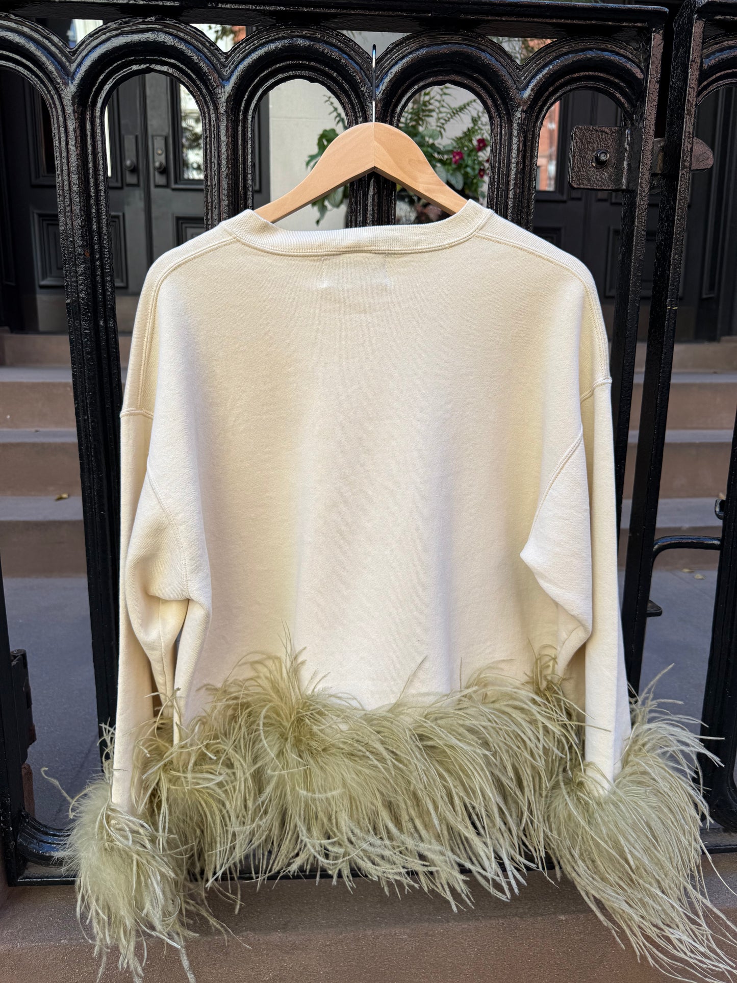 The Coco Feather Sweatshirt - Yellow & Sage